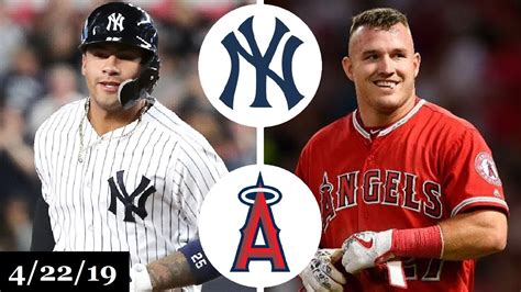 New York Yankees vs Los Angeles Angels Highlights | April 22, 2019 - YouTube