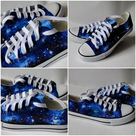 Custom Galaxy Shoes Blue Galaxy Converse Low Top Galaxy - Etsy