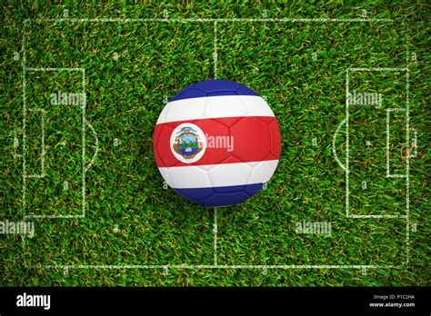 Composite image of football in costa rica colours Stock Photo - Alamy