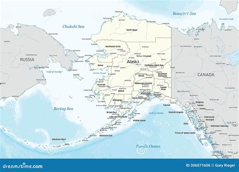 Counties Of Alaska Political Map Stock Image | CartoonDealer.com #306071611