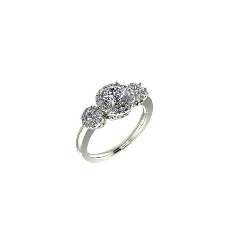 Brilliant Cut Halo Diamond Engagement Ring | Lindendale Diamonds