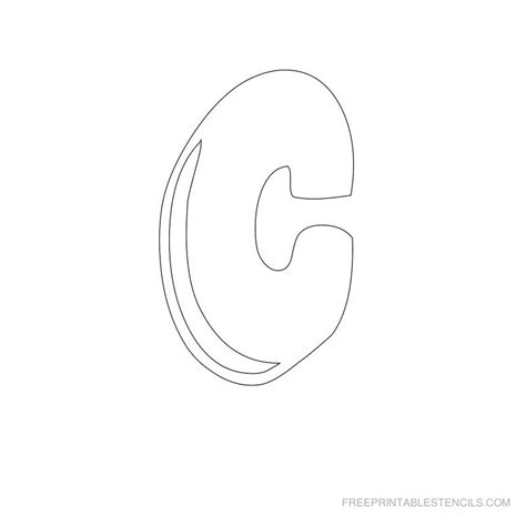 Printable Bubble Letter C - Free Printable Stencils