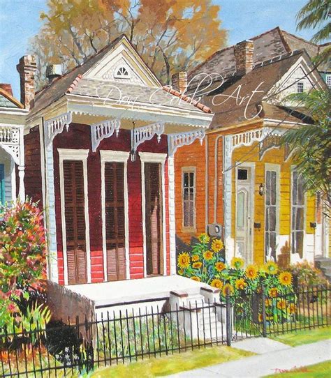 New Orlean's Art Shotgun House NOLA Dryades St. Framed Prints Canvas ...