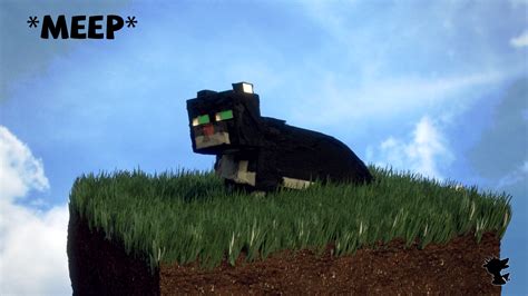 A Reasonably Realistic Minecraft Cat on Grass by TheDuckCow on DeviantArt