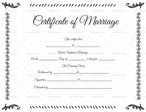 Marriage Certificate Template - 22+ (For Word & PDF) | Marriage certificate, Certificate ...