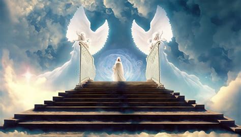 Illustration Stairs To Heaven with Angel Suitable As Background Stock Illustration ...