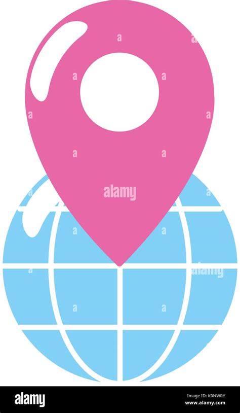 global earth planet with location symbol Stock Vector Image & Art - Alamy