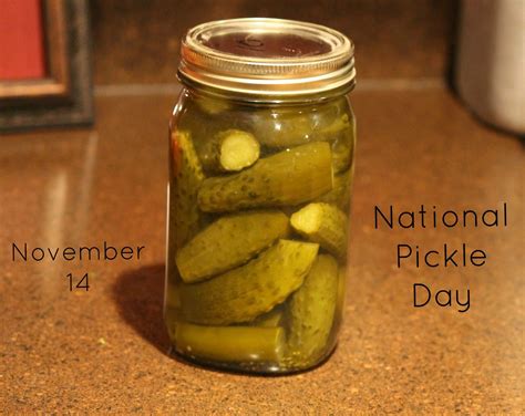 NATIONAL PICKLE DAY – November 14 | National Day Calendar Unusual Holidays, Daily Holidays ...