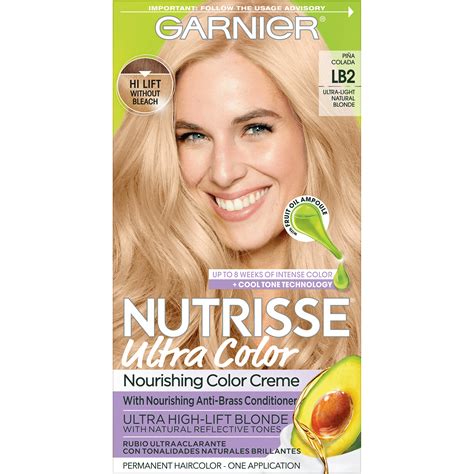 Garnier Nutrisse Nourishing Hair Color Creme, LB2 Ultra Light Natural Blonde - Walmart.com