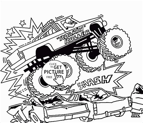 Monster Jam Coloring Pages Free Monster Truck Coloring Pages To Print ...