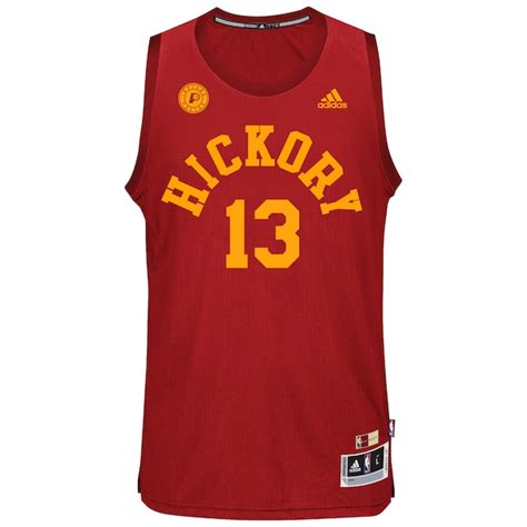 Men's Indiana Pacers Paul George adidas Red Current Player Hardwood ...