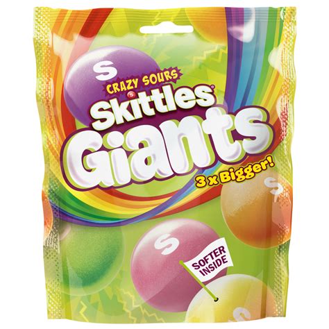 SKITTLES Giants Crazy Sours Bag 141g | SKITTLES®