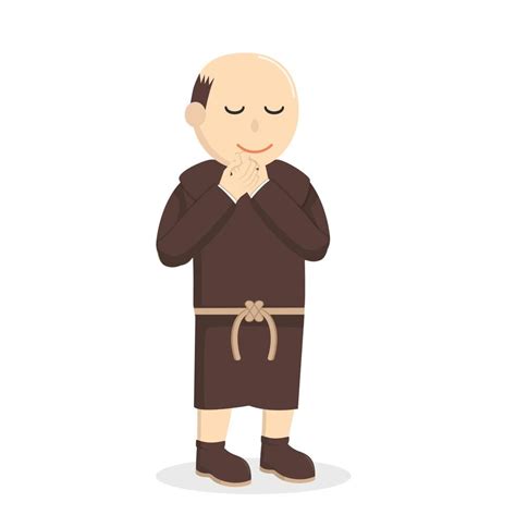 christian monk praying design character on white background 10890628 Vector Art at Vecteezy