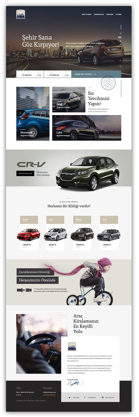 Car Rental Web Design on Behance