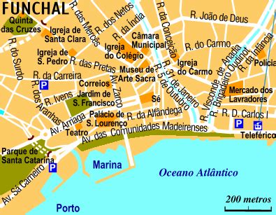 Funchal carte • Voyages - Cartes