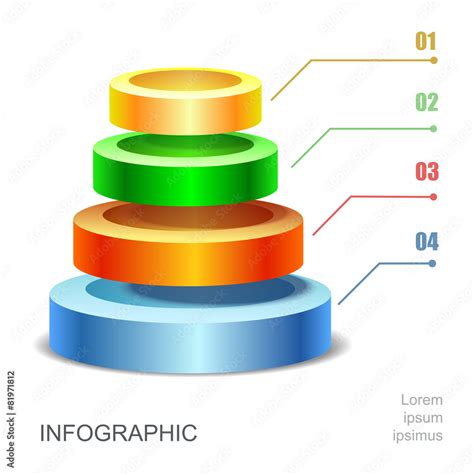 Pyramid chart for infographics presentation illustration Stock Illustration | Adobe Stock