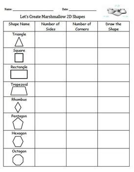 Marshmallow shapes by Mrs Tubes | Teachers Pay Teachers