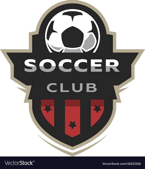 Soccer club sport logo Royalty Free Vector Image