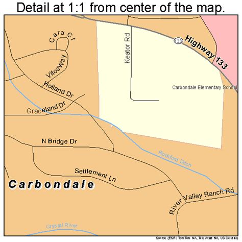 Carbondale Colorado Street Map 0812045