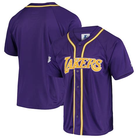 Starter Los Angeles Lakers Purple Legacy Baseball Jersey