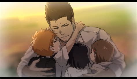 kurosaki ichigo, kurosaki isshin, kurosaki karin, and kurosaki yuzu (bleach) drawn by konetaa ...