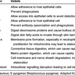 Examples of bacteria-specific virulence factors | Download Table