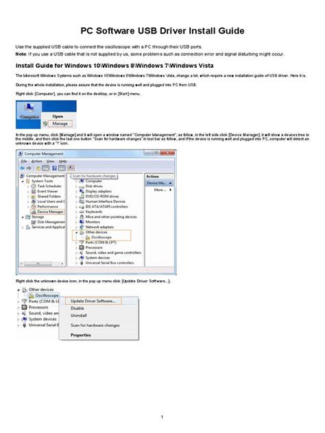 USB Driver Install Guide V1.3 PDF | PDF | Microsoft Windows | Device Driver