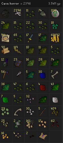 Loot from going almost 5x dry at cave horrors : r/ironscape