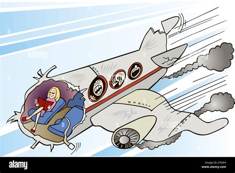 woman illustration calm cartoon crush aircraft aeroplane plane airplane ...