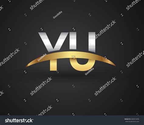 Yu Initial Logo Company Name Colored Stock Vector (Royalty Free ...