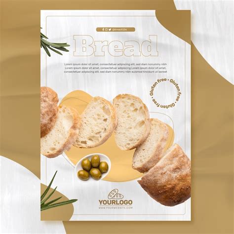 Premium Vector | Fresh bread poster template