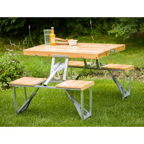 Lifetime 6 ft. Folding Picnic Table with Benches-22119 - The Home Depot