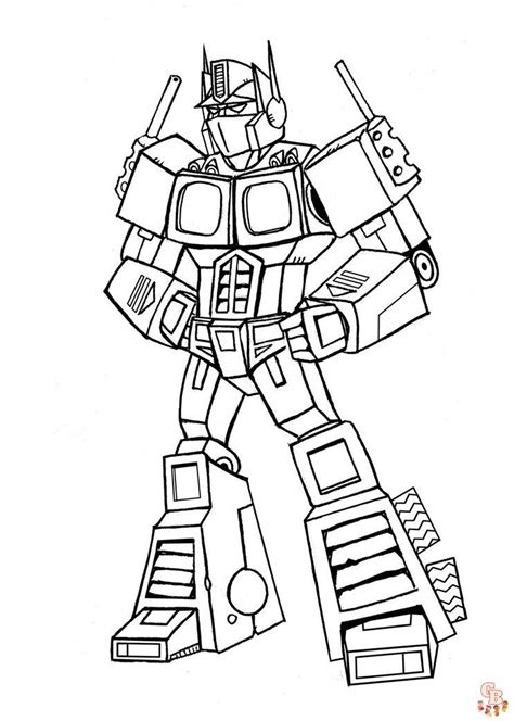 Transformer Optimus Prime Coloring Pages