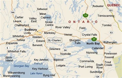 St. Charles, Ontario area map & More