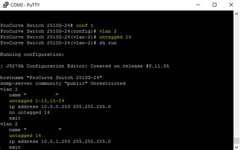 HP Aruba 2530 Network Switch VLAN Configuration - Code Exploit Cyber ...