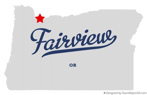 Map of Fairview, OR, Oregon