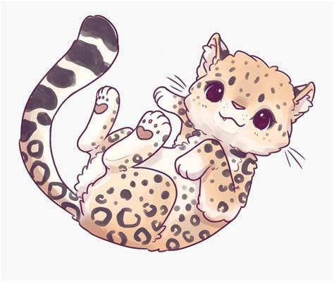 💜 - Amur Leopard Cute Drawing , Free Transparent Clipart - ClipartKey