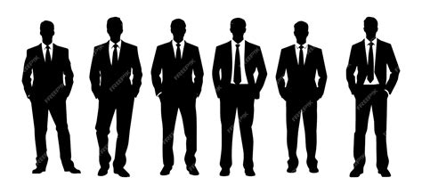 Premium Vector | Silhouette of standing businessman isolated on white background