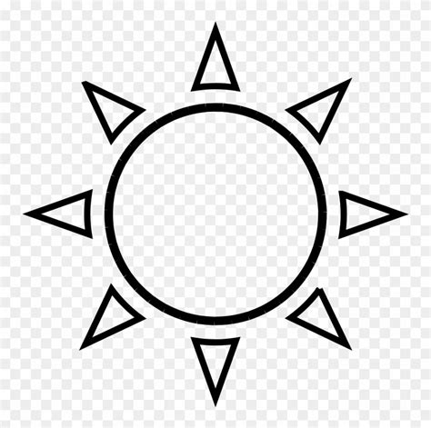 Sun Clipart Black And White - Simple Sun Drawing - Free Transparent PNG Clipart Images Download