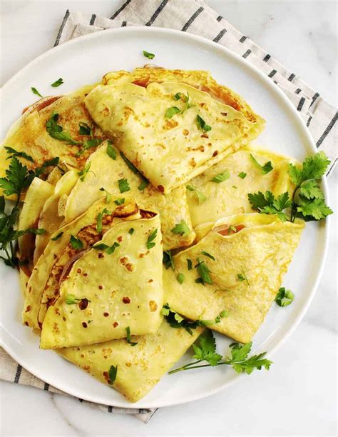 Easy Savory Crepes (Make ahead option!) - Pinch and Swirl