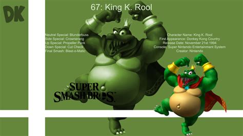 Super Smash Bros. Character Spotlight: King K Rool by GamingLegend4ever ...