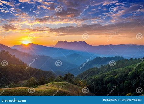 Doi Luang Chiang Dao Mountains at Sunrise in Chiang Mai, Thailand Stock Image - Image of ...