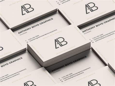 Stacked Business Cards PSD Mockup - Free Mockup