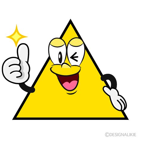 Free Thumbs up Triangle Cartoon Character Clipart | Charatoon