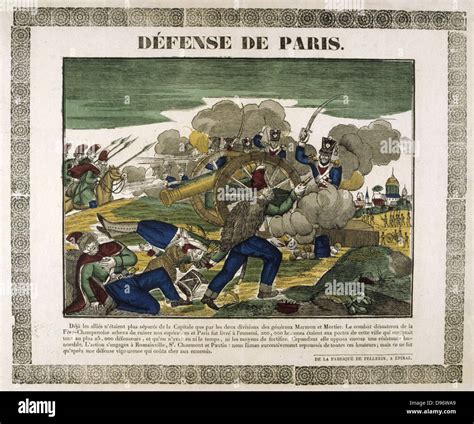 The Defence of Paris, 30 March 1814. The French defending Paris against ...