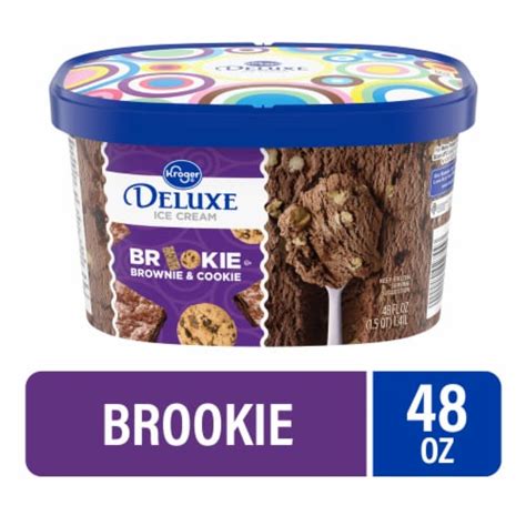 Kroger® Deluxe Brookie Brownie & Cookie Ice Cream Tub, 48 oz - Smith’s ...