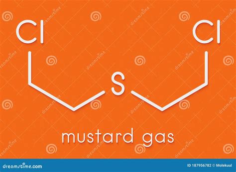 Sulfur Mustard or Bis2-chloroethyl Sulfide Molecule. Also Known As Yperite and Used in Chemical ...