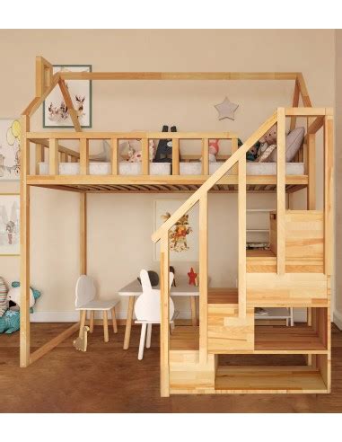 Mezzanine bed with stairs - Zosia