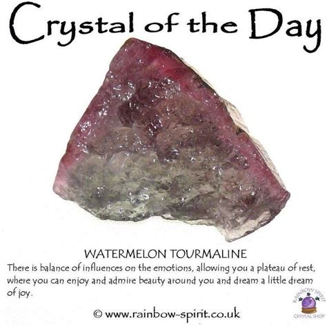 Crystal of the day Watermelon Tourmaline | Crystals, Crystals healing properties, Crystals minerals