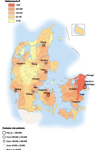 Denmark Population map | Vector maps